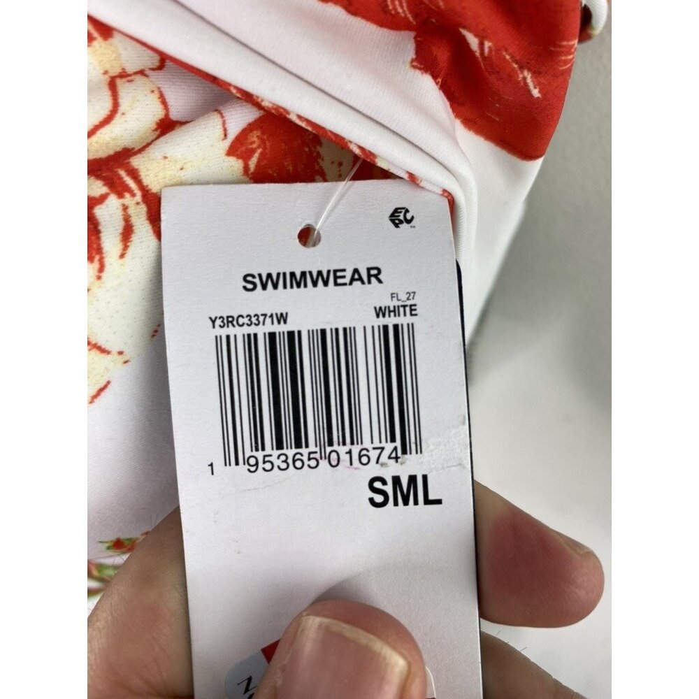 Rachel Roy One Shoulder Floral Tankini Swim Top Size S - Picture 4 of 6